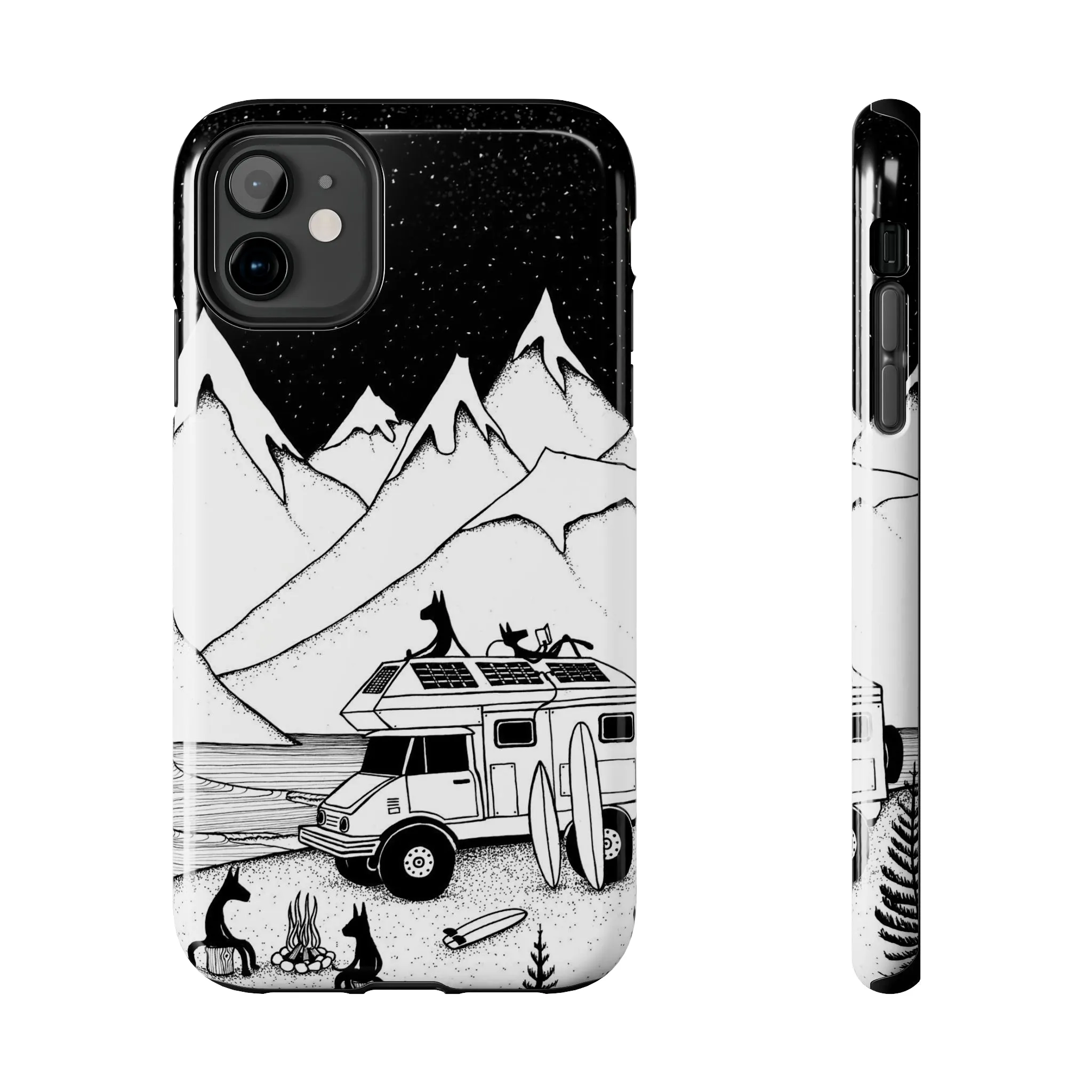 Camping With Dogs Tough Phone Case