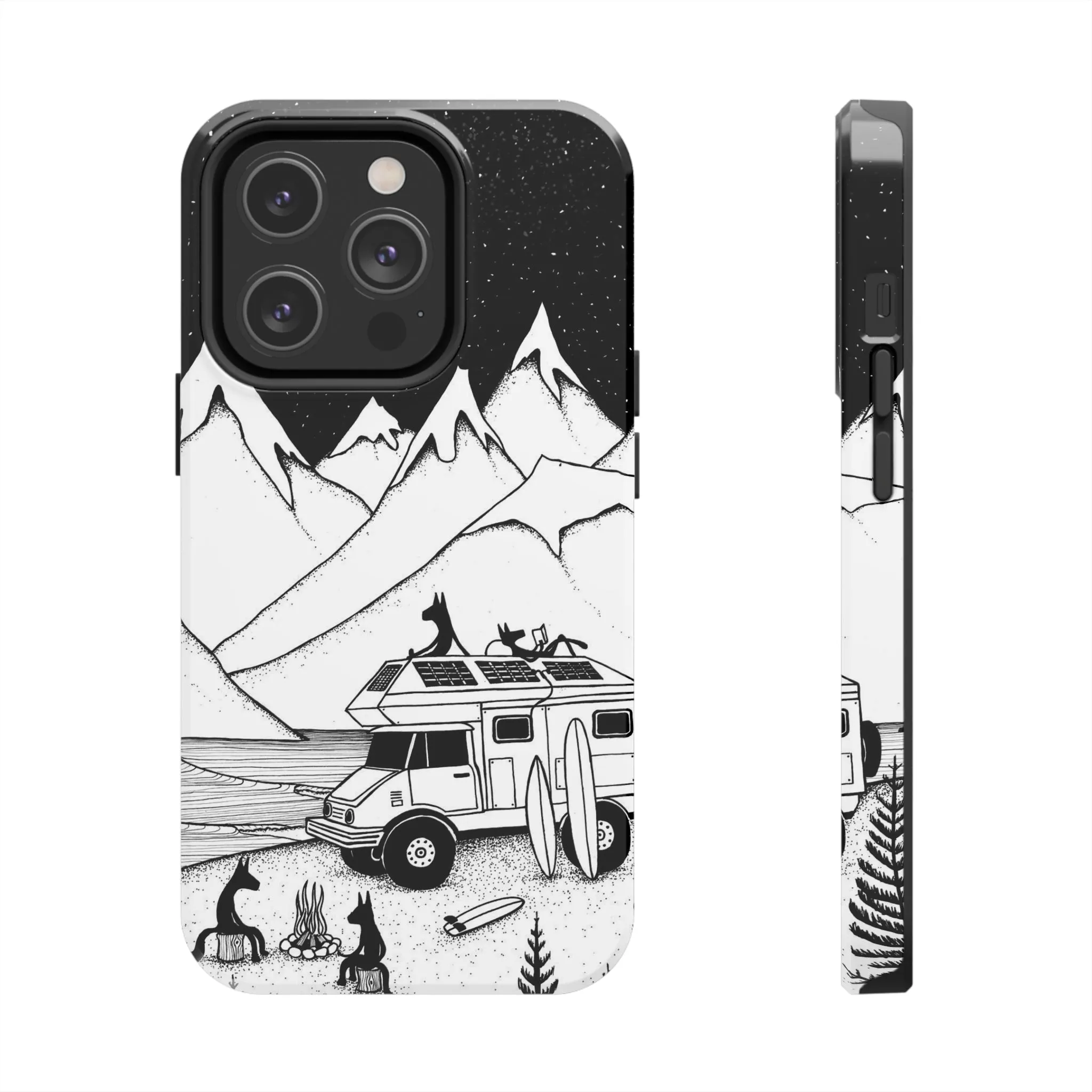 Camping With Dogs Tough Phone Case