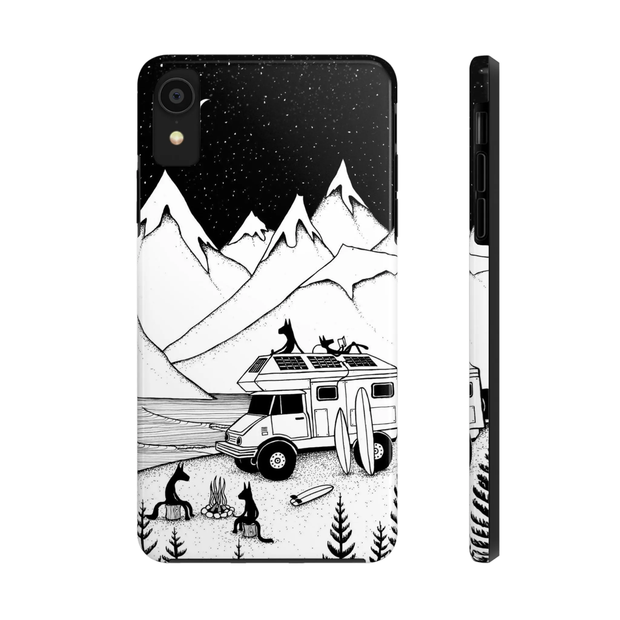 Camping With Dogs Tough Phone Case