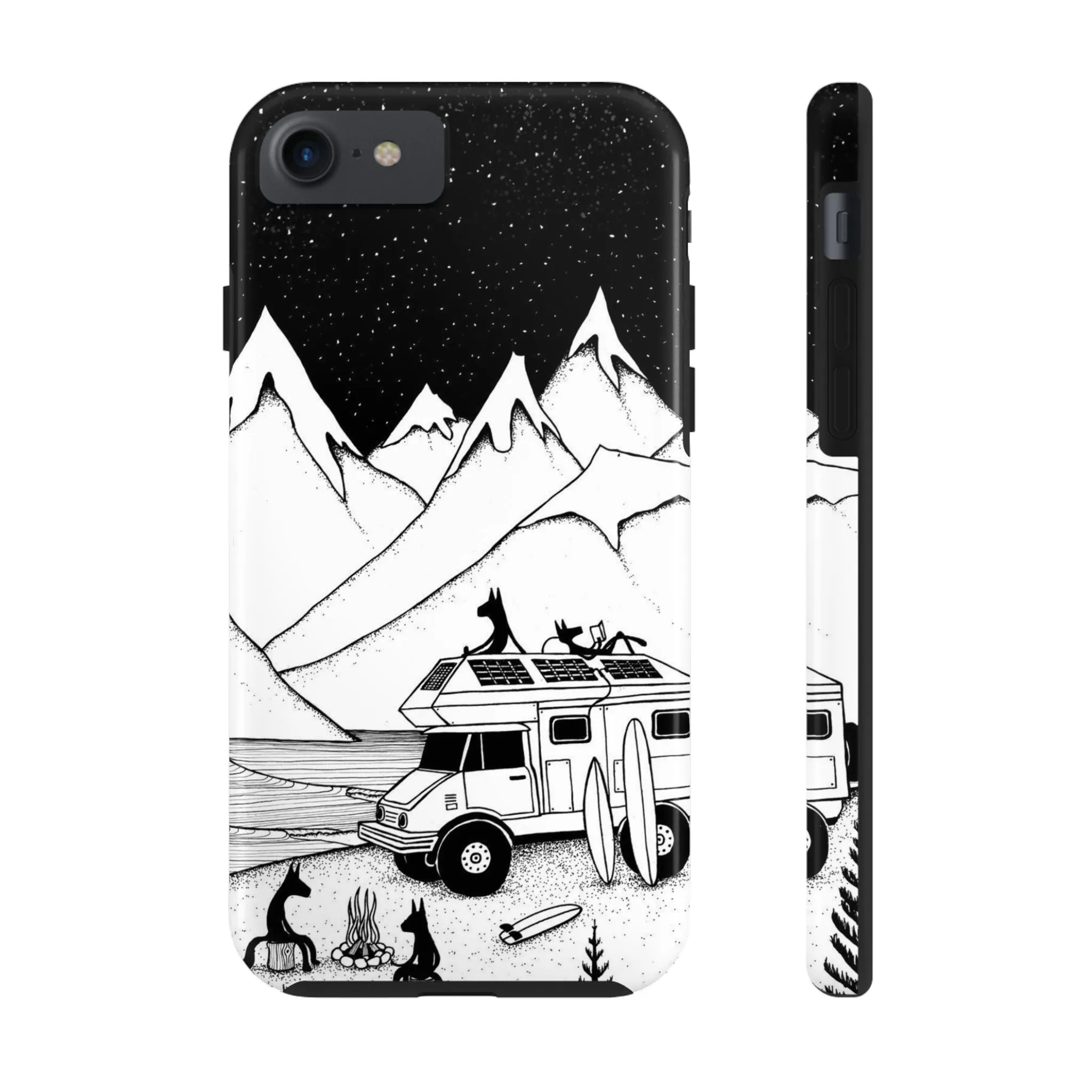 Camping With Dogs Tough Phone Case