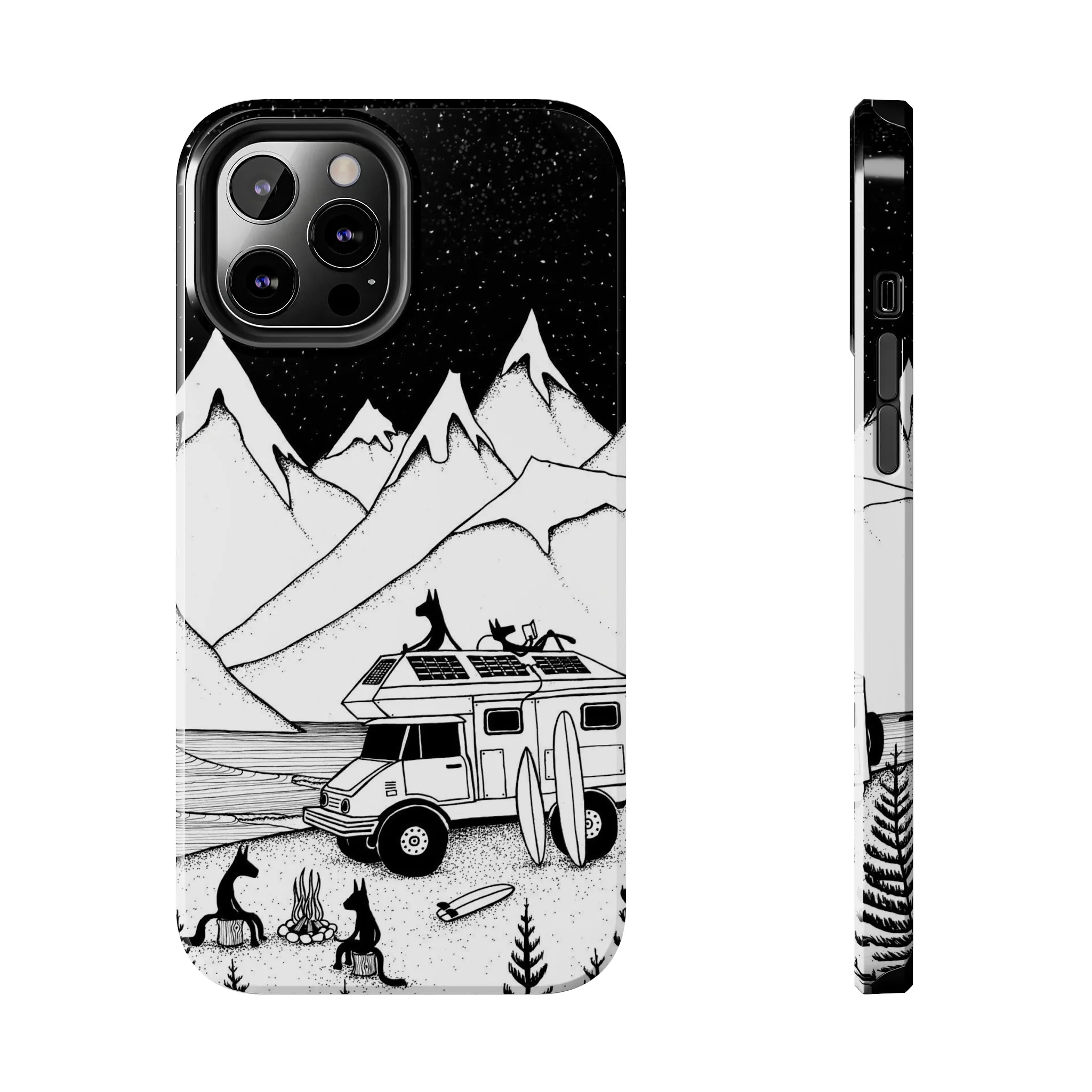 Camping With Dogs Tough Phone Case