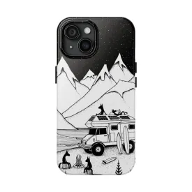 Camping With Dogs Tough Phone Case