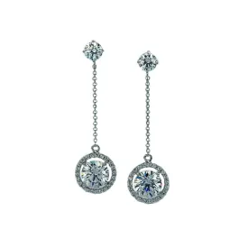 CARAT* London Ida Round Borderset Drop Earrings