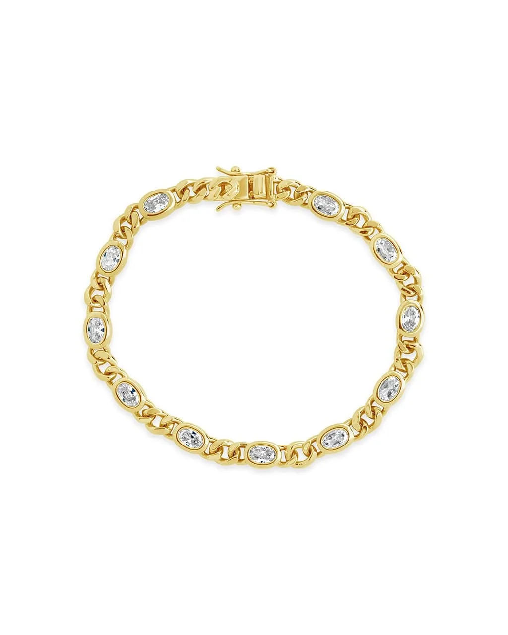 Cassie CZ Bezel Tennis Bracelet