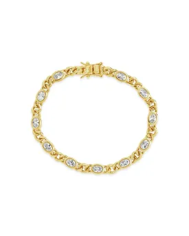 Cassie CZ Bezel Tennis Bracelet