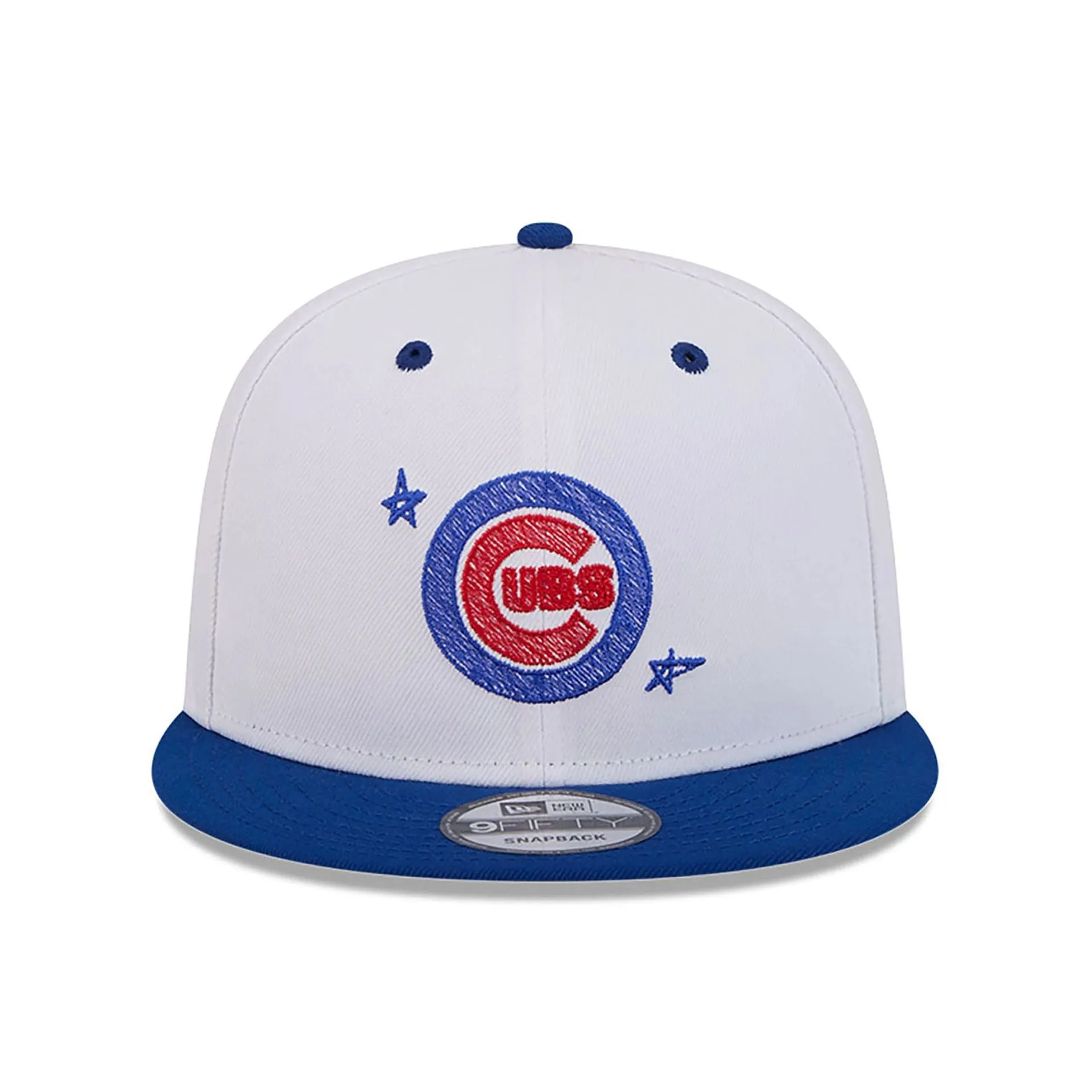 Chicago Cubs Official Doodles White 9FIFTY Snapback Cap