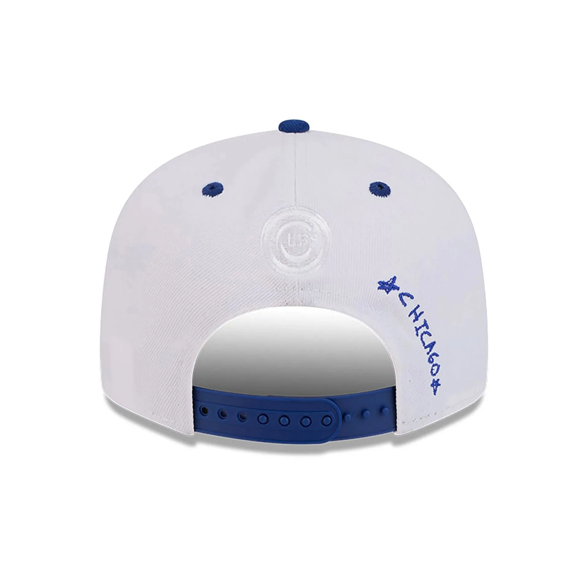 Chicago Cubs Official Doodles White 9FIFTY Snapback Cap