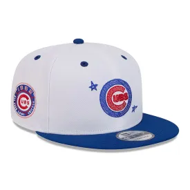 Chicago Cubs Official Doodles White 9FIFTY Snapback Cap