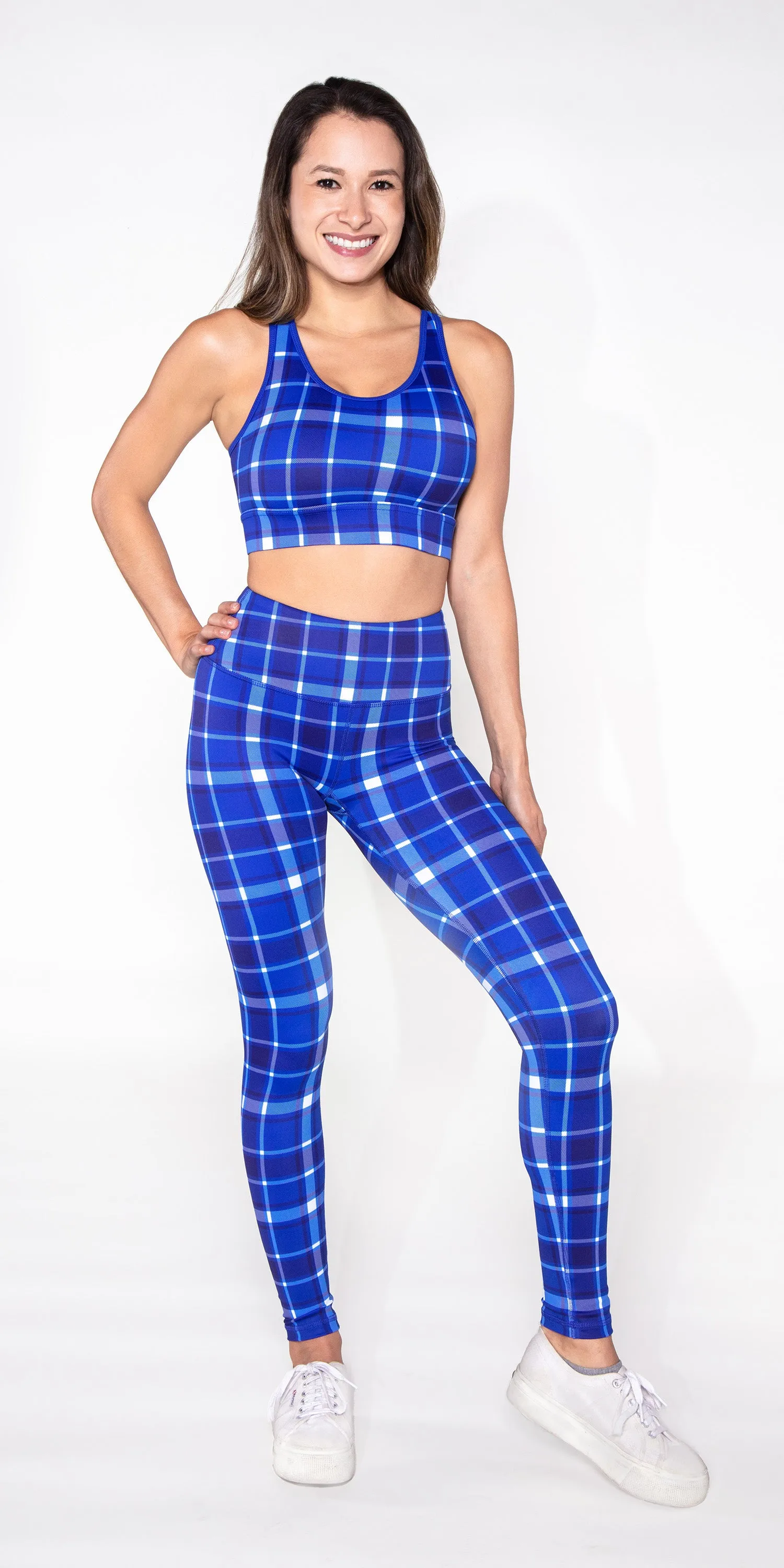 Cobalt Plaid - Legging