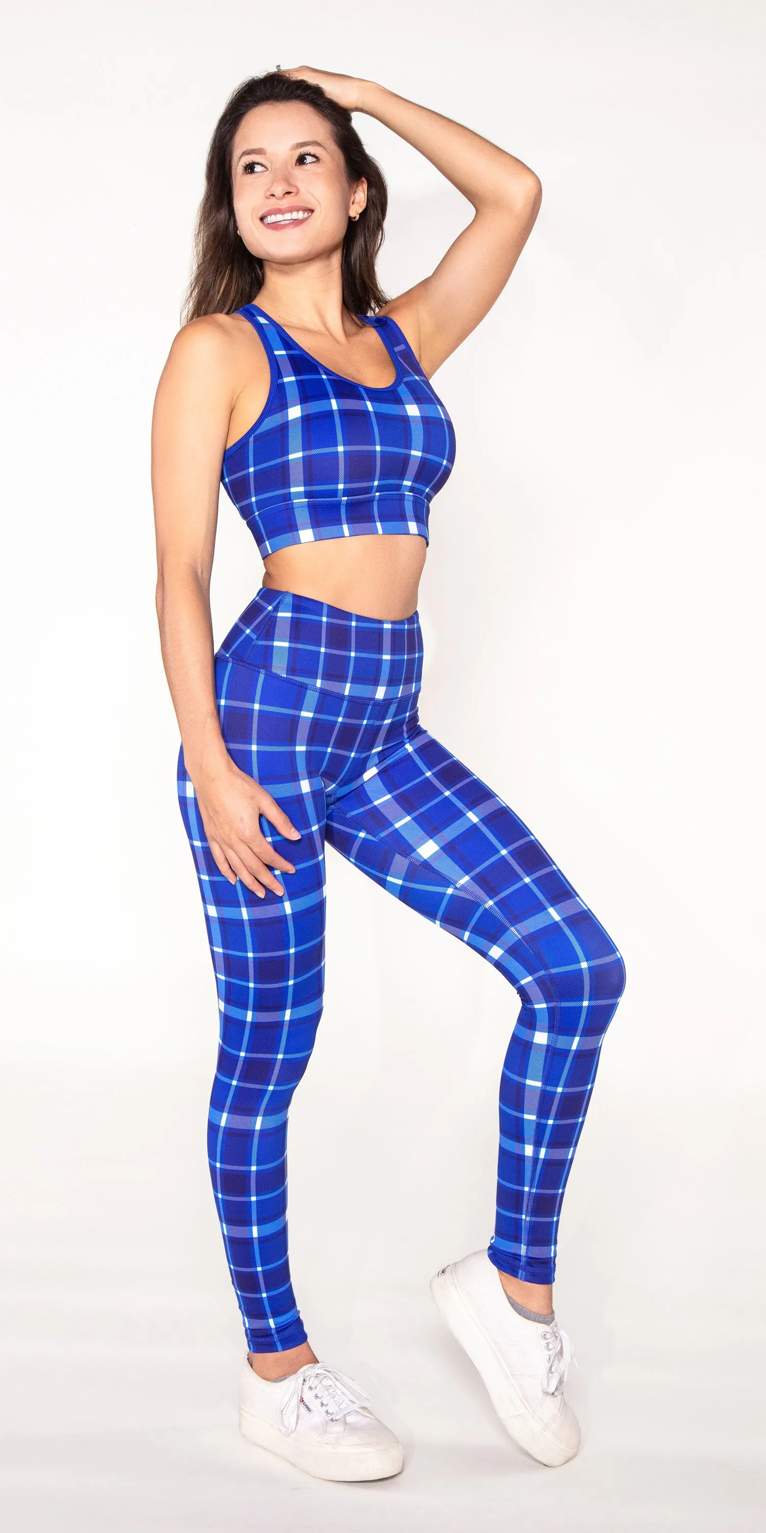 Cobalt Plaid - Legging