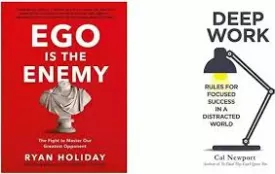 COMBO Ego Is The Enemy   Deep Work: Rules For Focused Success In A Distracted World (Set Of 2 Books)  (Paperback, Ryan Holiday, Cal Newport)