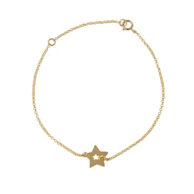 Cut Out Star Bracelet in Gold