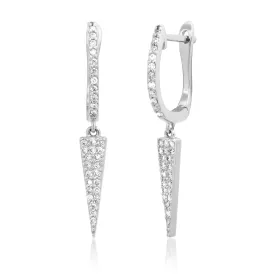 Diamond Spike Drop Earrings