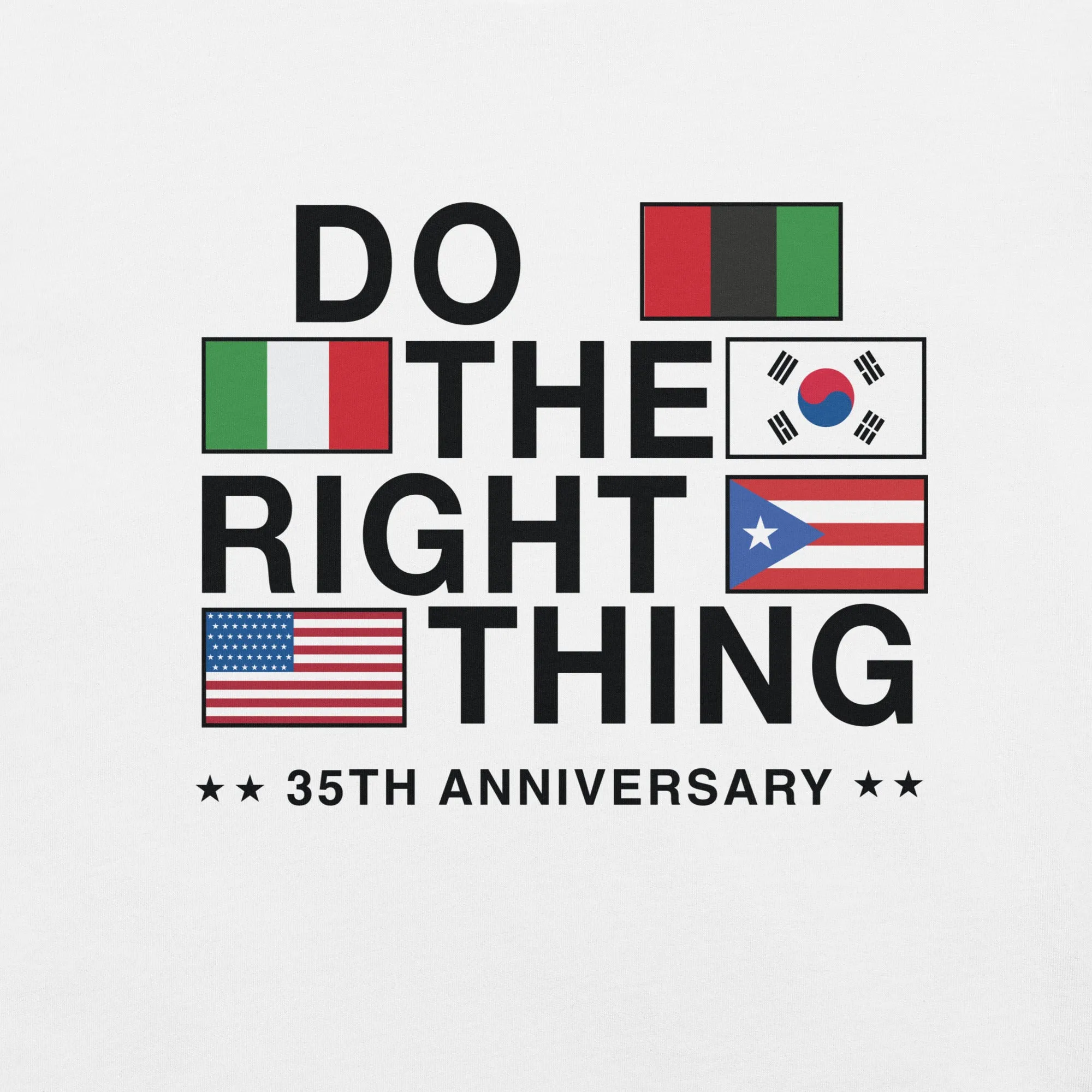 Do The Right Thing Flag Tee (WHITE)