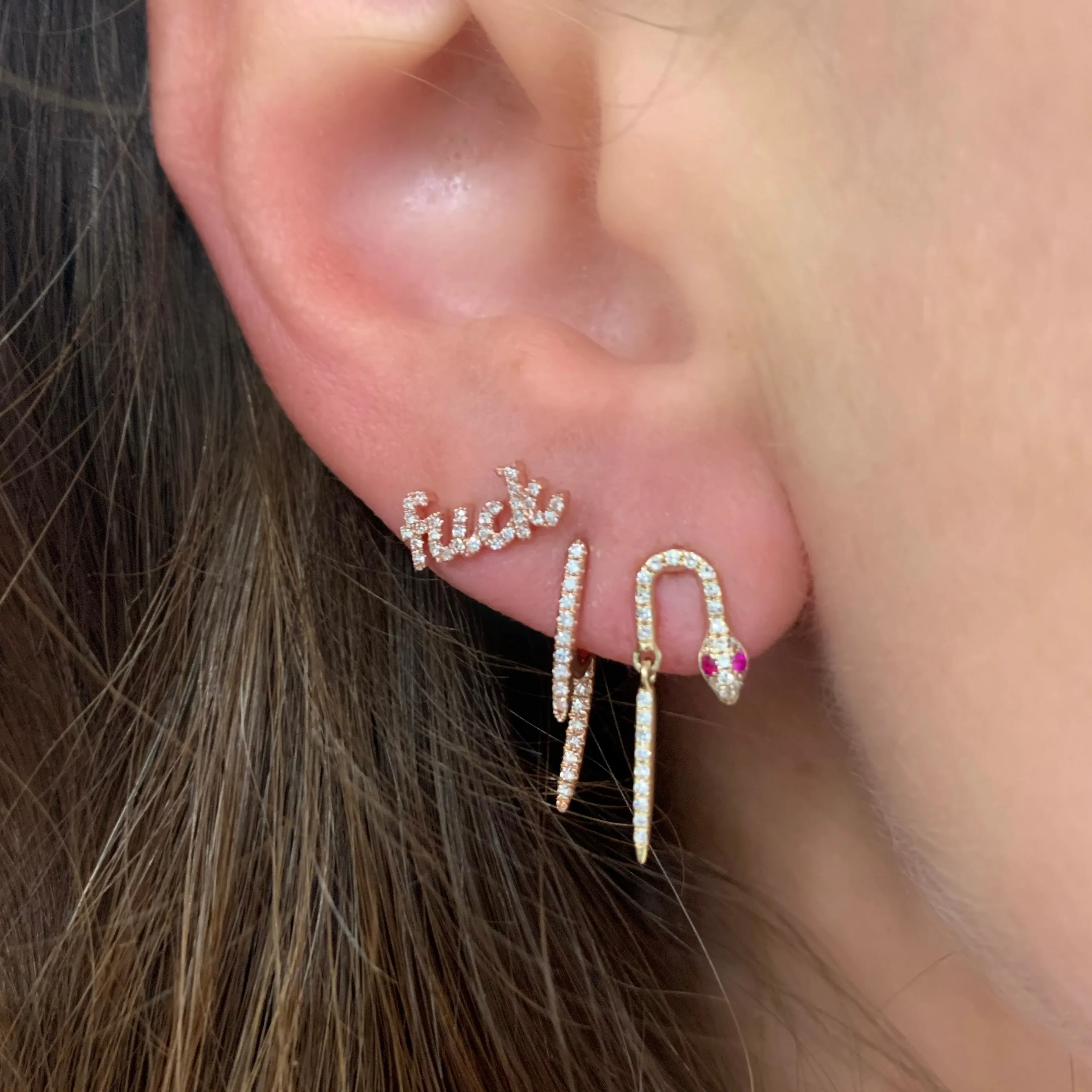 Double Spike Illusion Earrings