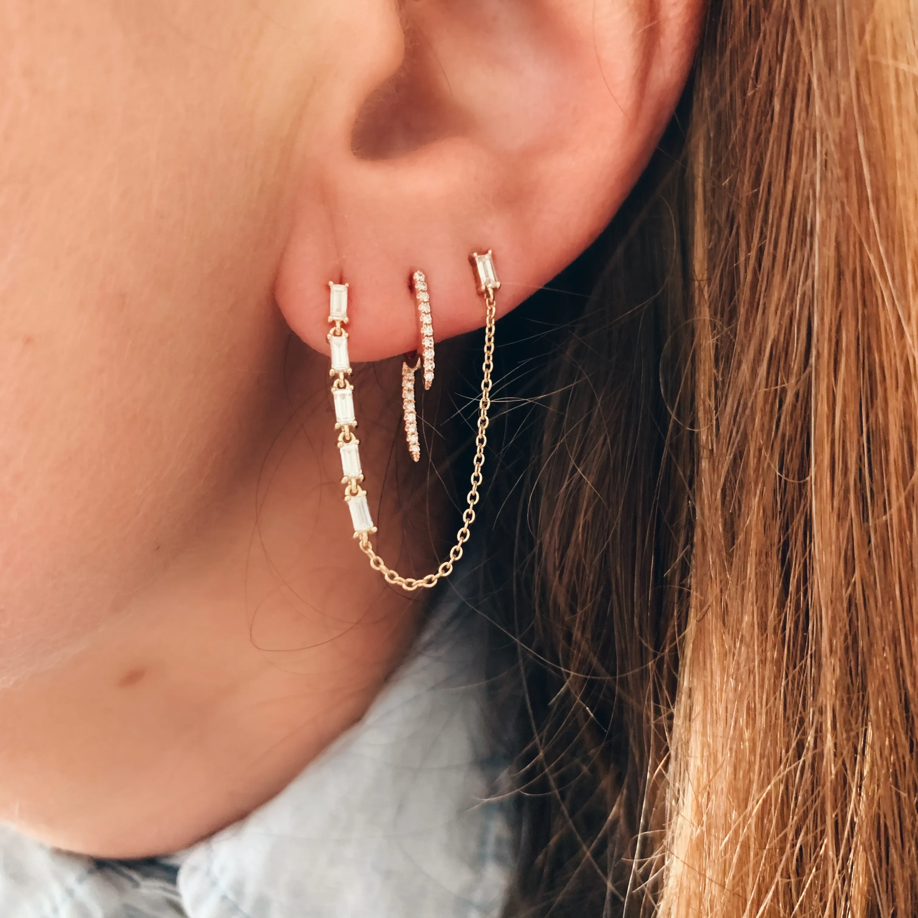 Double Spike Illusion Earrings