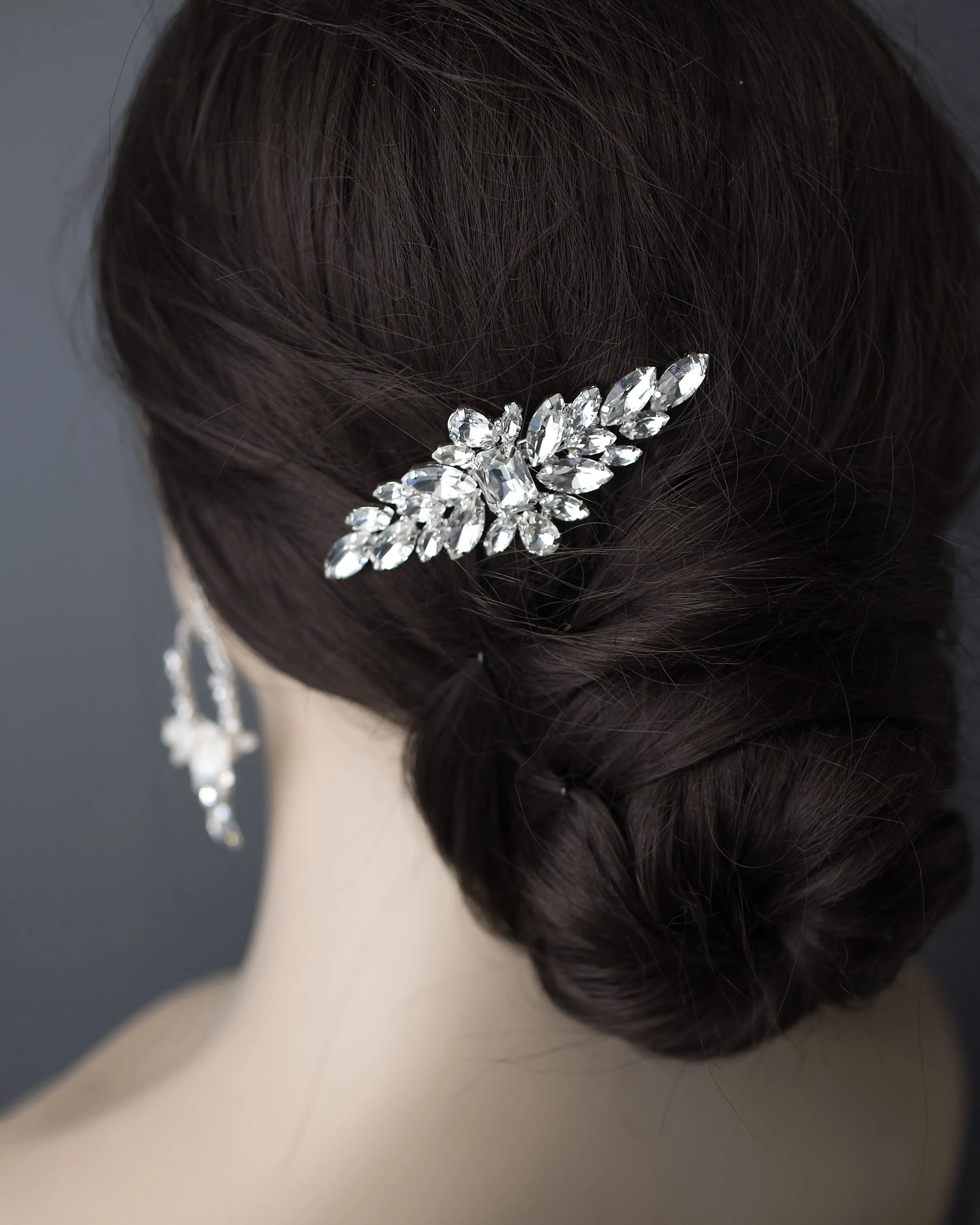 Emerald Crystal Wedding Hair Clip