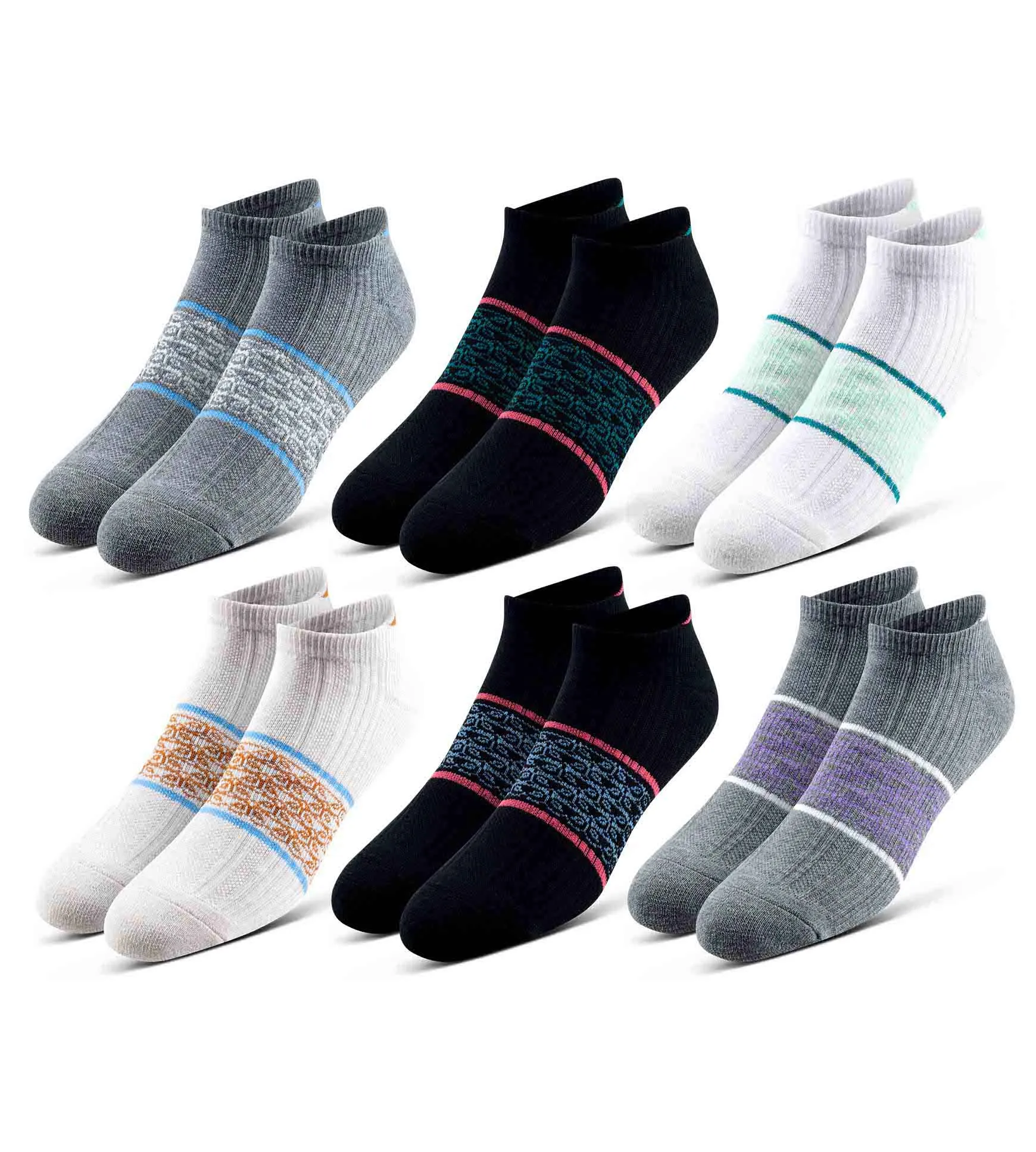 Every Day Kit Cushion Low-Cut Socks With Tab 6 Pack