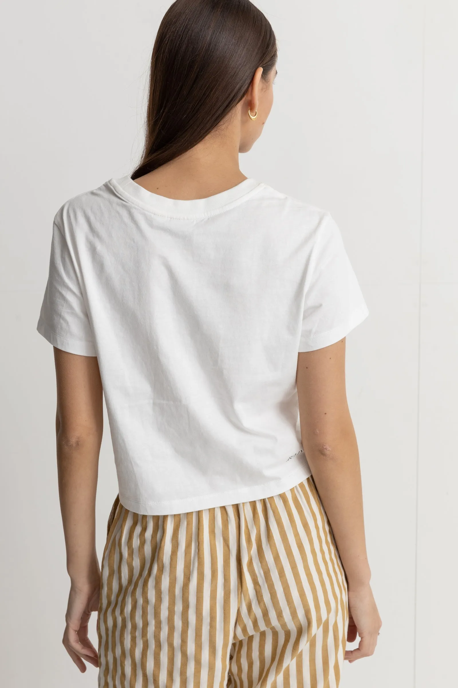 Fern Vintage Crop Crew Tee  Vintage White