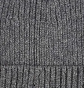 Fixed Beanie - Australian Lambswool - College Grey