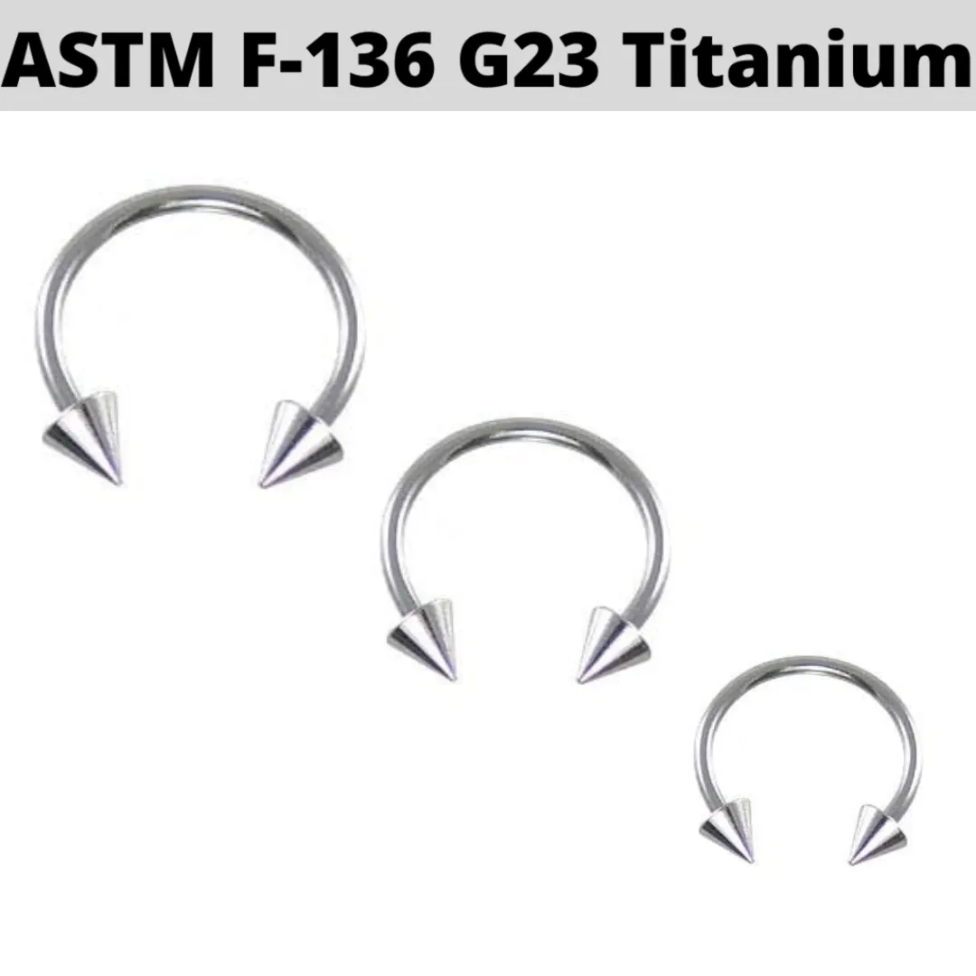 G23 16G Titanium Spike Cone Horseshoe