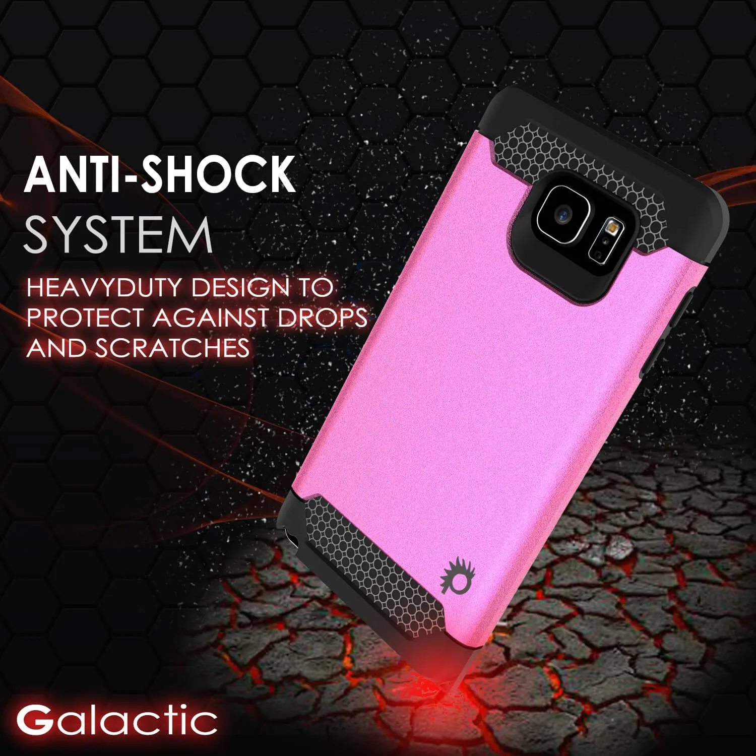 Galaxy Note 5 Case PunkCase Galactic Pink Series Slim Armor Soft Cover Case w/ Tempered Glass