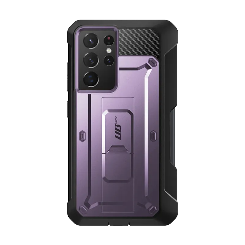 Galaxy S21 Ultra Unicorn Beetle Pro Rugged Case with S-Pen Holder - Metallic Purple