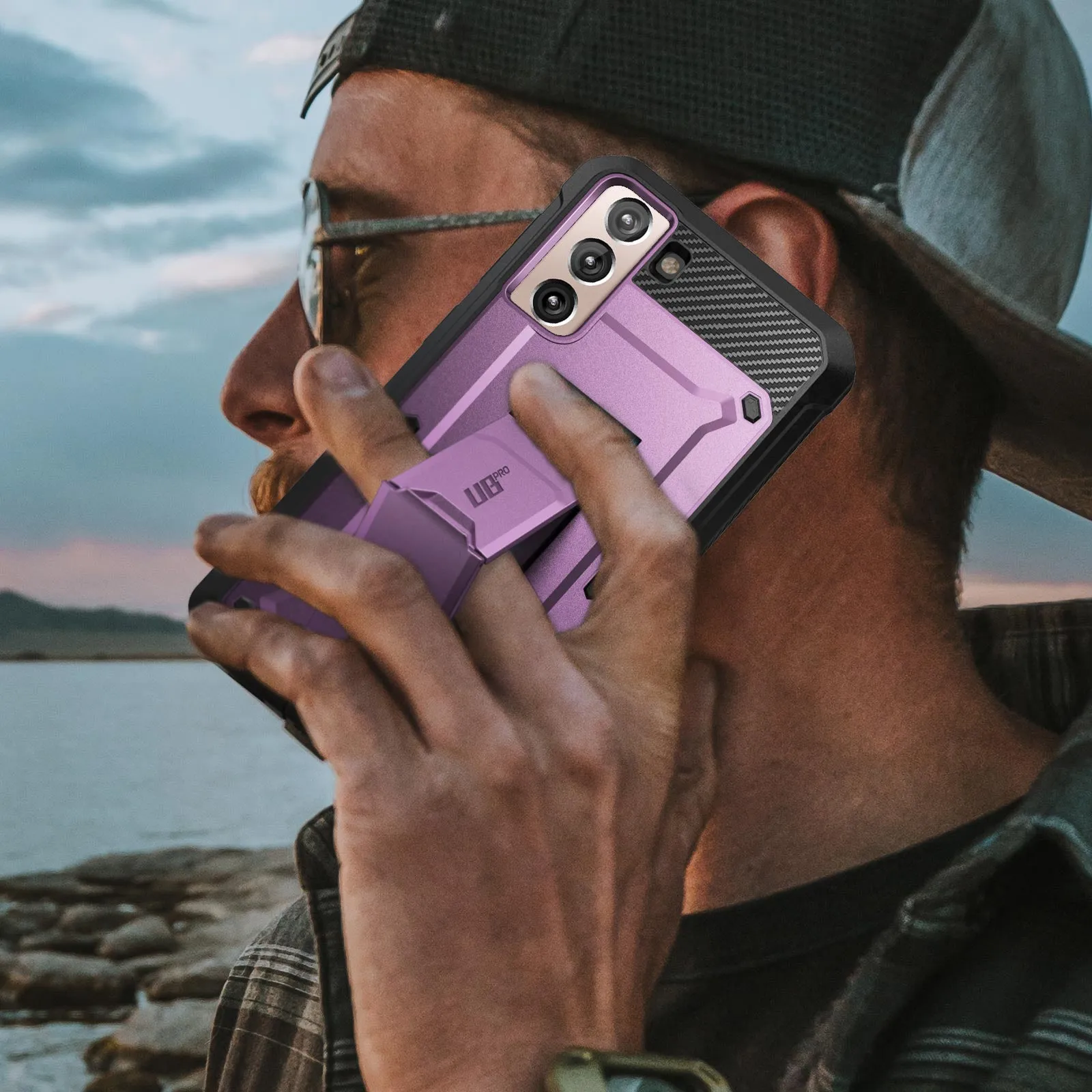 Galaxy S21 Unicorn Beetle Pro Rugged Case-Metallic Purple