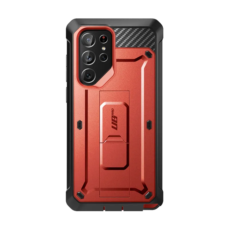 Galaxy S22 Ultra Unicorn Beetle PRO Rugged Case-Metallic Red