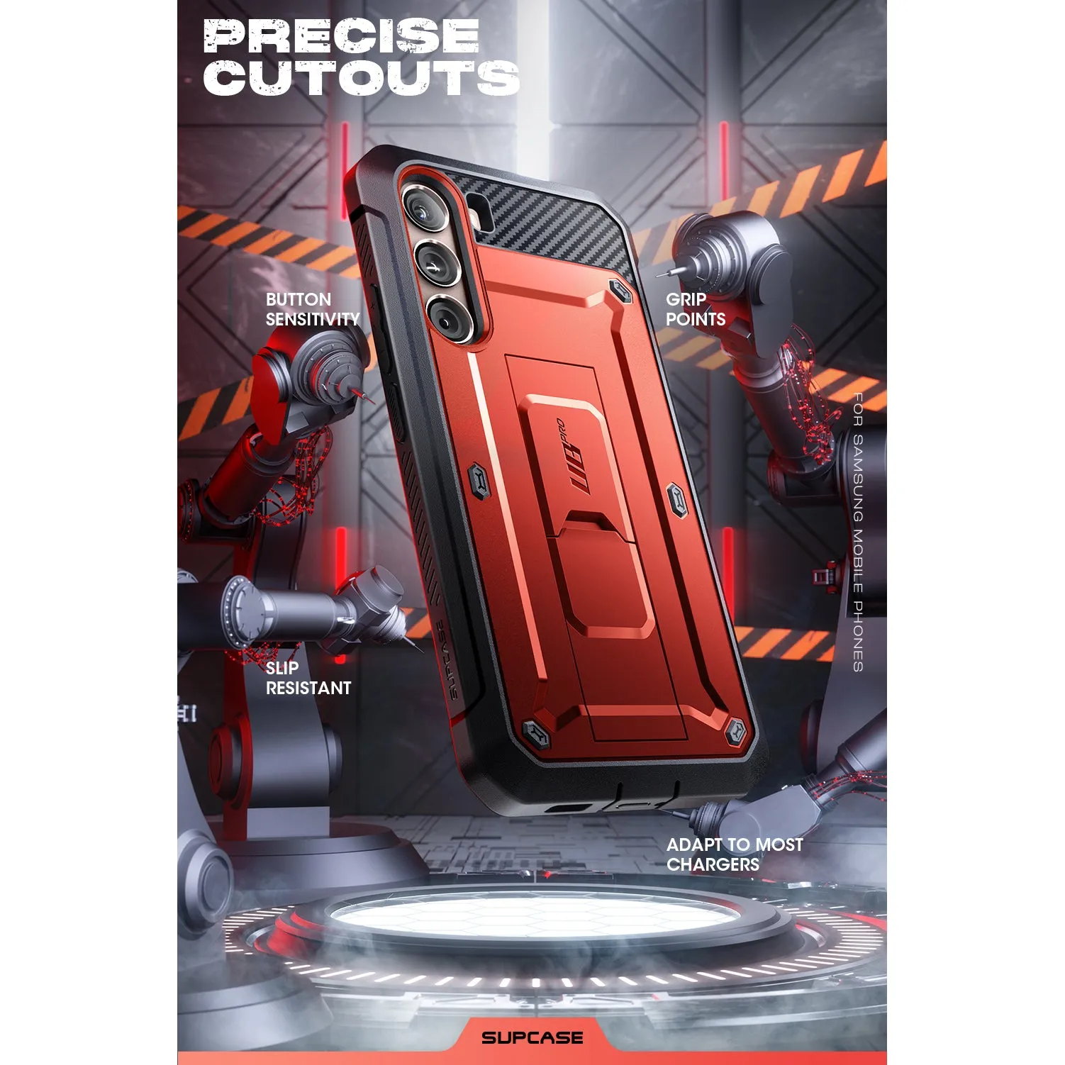 Galaxy S23 Unicorn Beetle PRO Rugged Case-Metallic Red