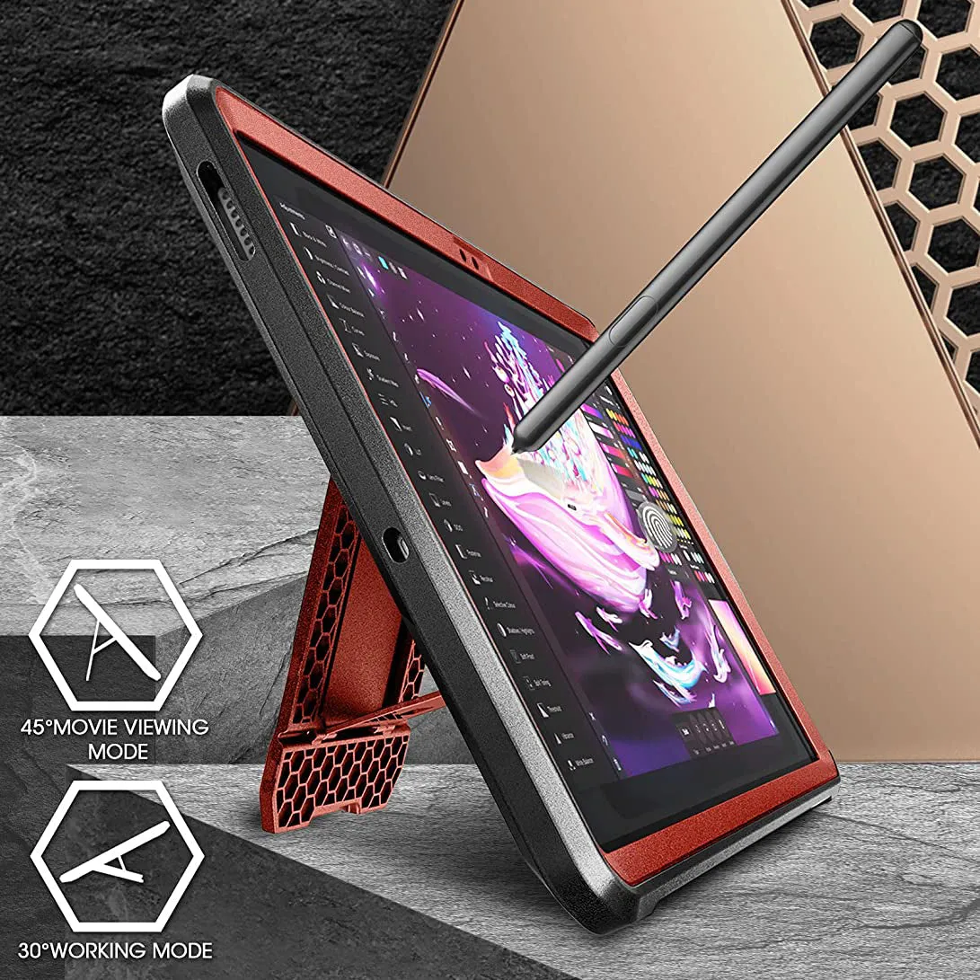 Galaxy Tab S7 FE 12.4 inch (2021) Unicorn Beetle Pro Rugged Case-Metallic Red