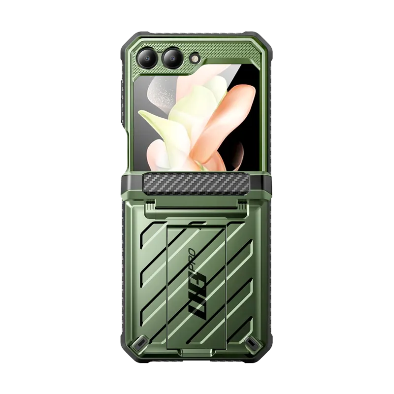 Galaxy Z Flip5 Unicorn Beetle PRO Rugged Case with Belt Clip-Dark Green