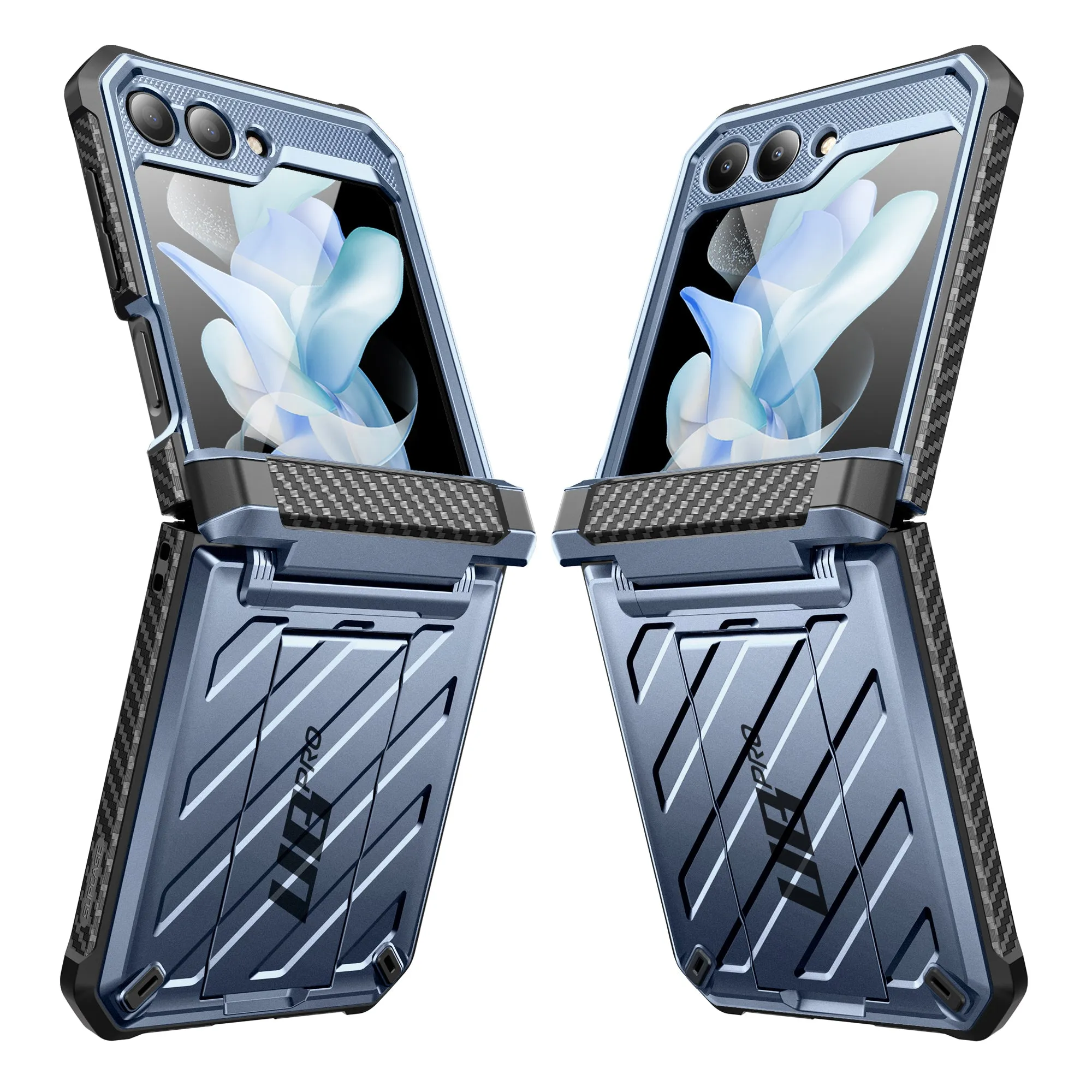 Galaxy Z Flip5 Unicorn Beetle PRO Rugged Case with Belt Clip-Metallic Blue