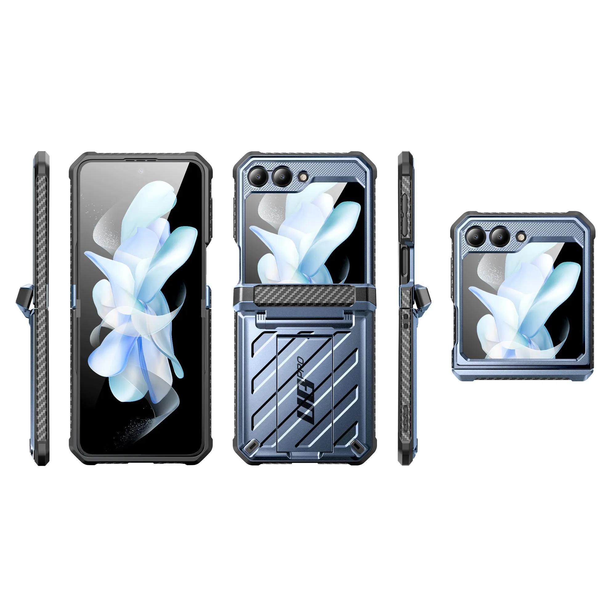 Galaxy Z Flip5 Unicorn Beetle PRO Rugged Case with Belt Clip-Metallic Blue