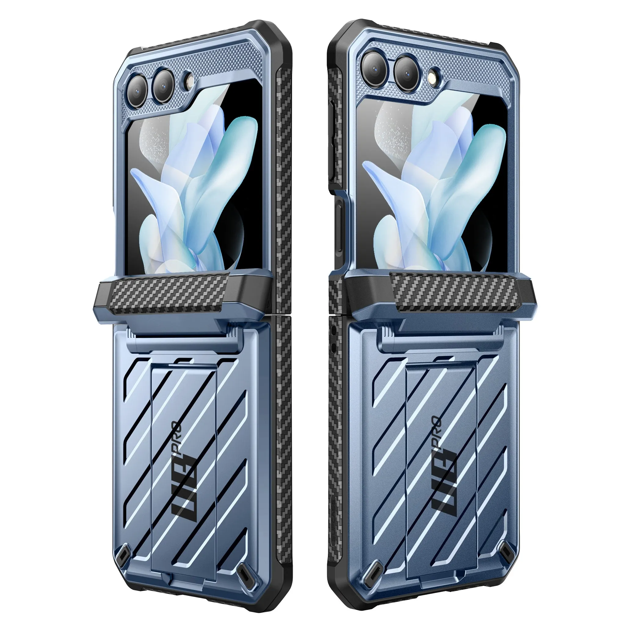 Galaxy Z Flip5 Unicorn Beetle PRO Rugged Case with Belt Clip-Metallic Blue