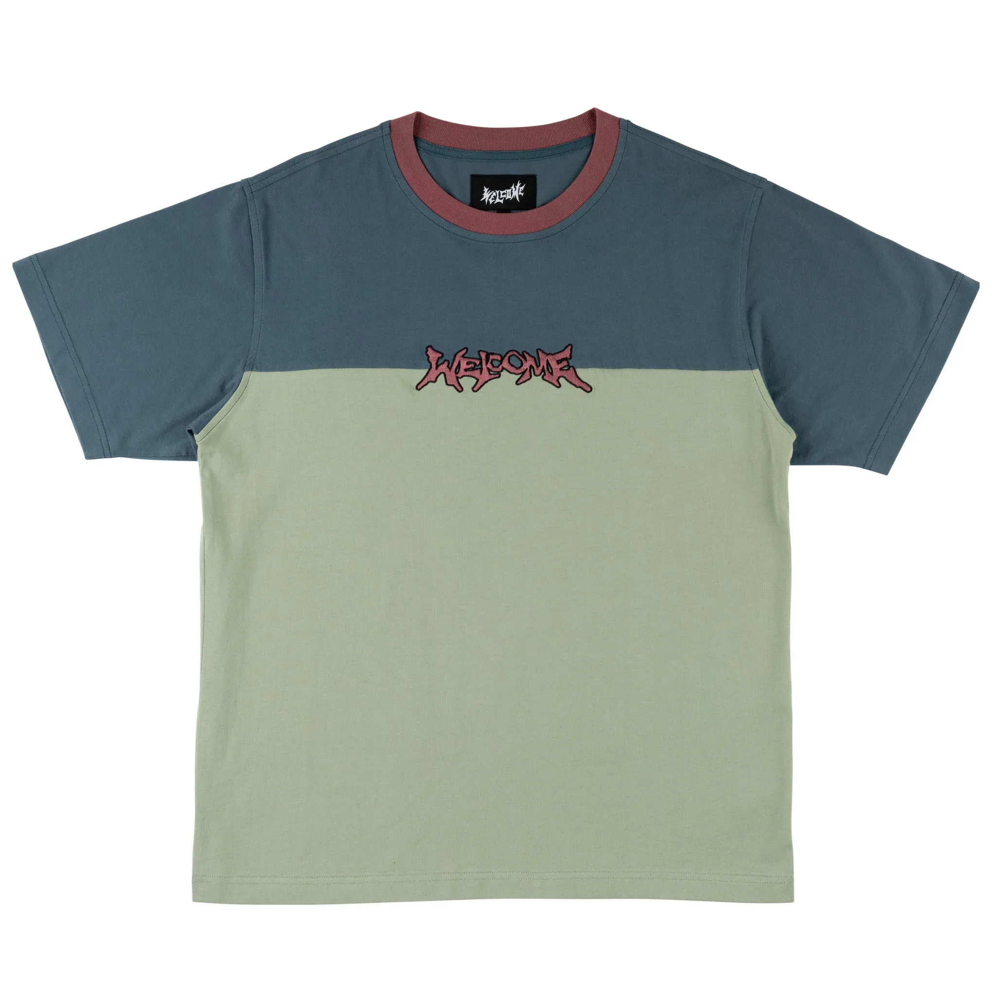 Gridiron S/S Football Tee - Slate/Lily