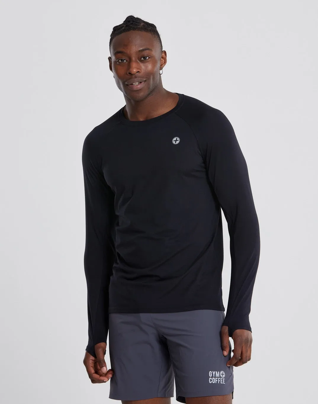 Gym Coffee Advantage Longsleeve Tee (Mens) - Black