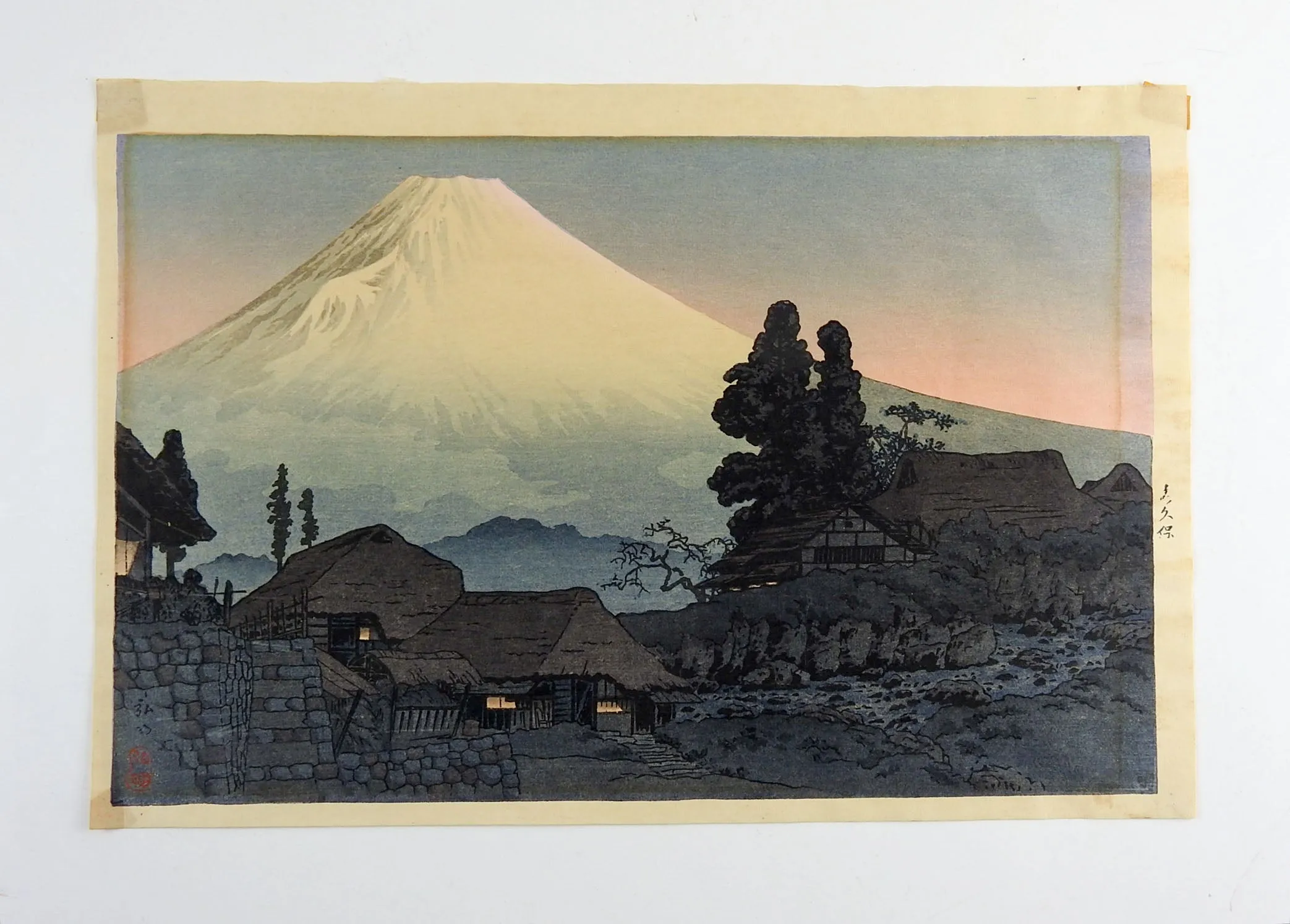 Hiroaki Takahashi Mt. Fuji Woodblock Print