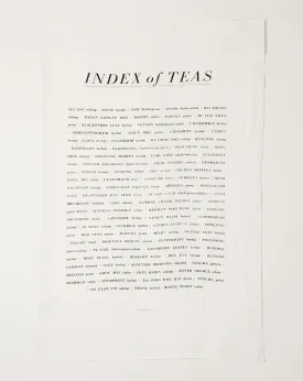 Index of Teas Tea Towel