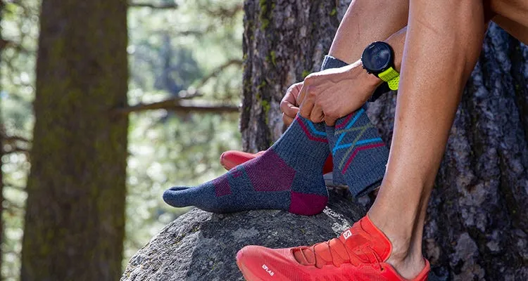 Injinji Trail Crew Midweight Running Toe Socks - Peak