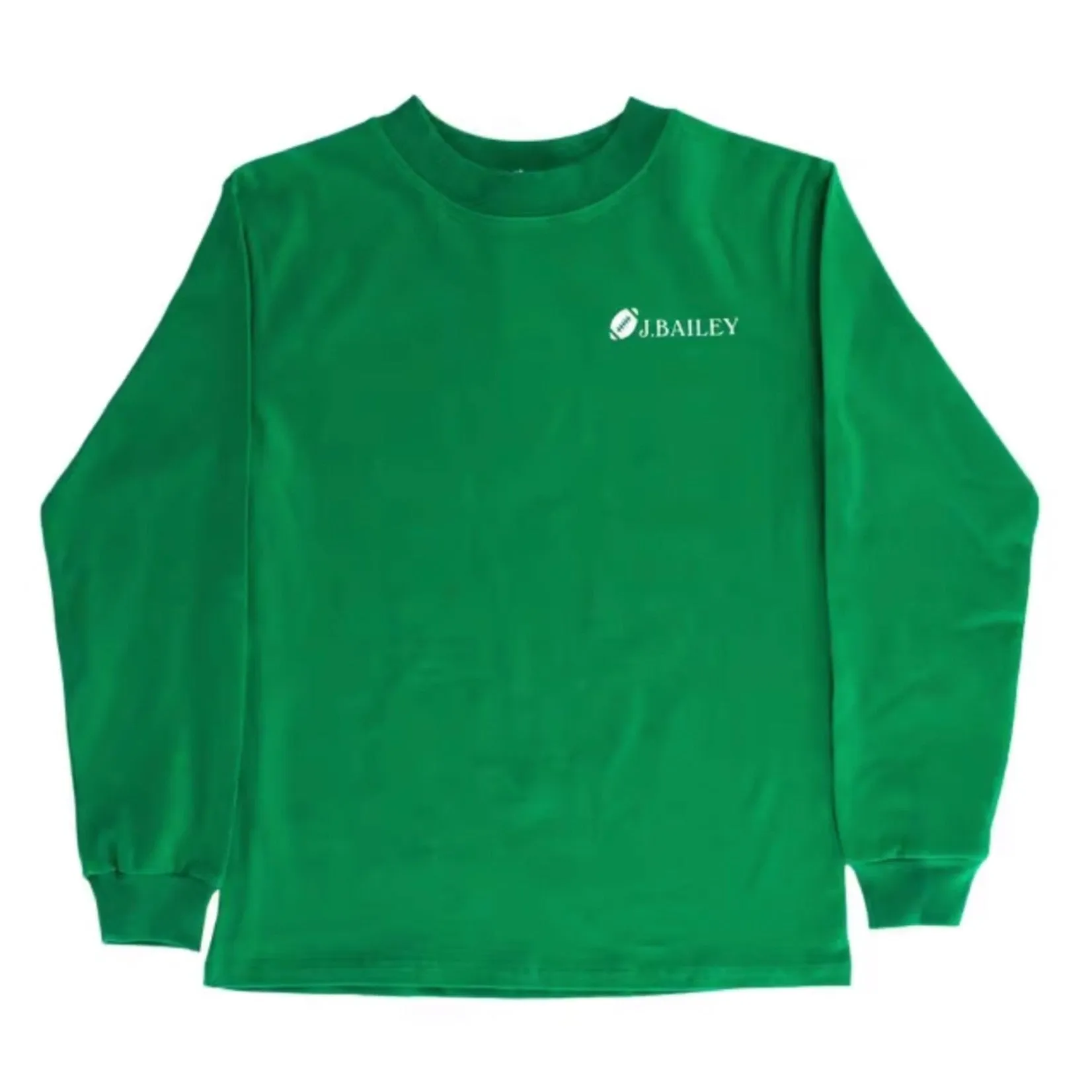 J. Bailey Long Sleeve Logo Tee- Football on Kelly