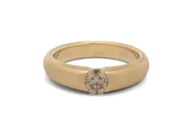 JW314 Champagne Diamond Ring, Yellow Gold