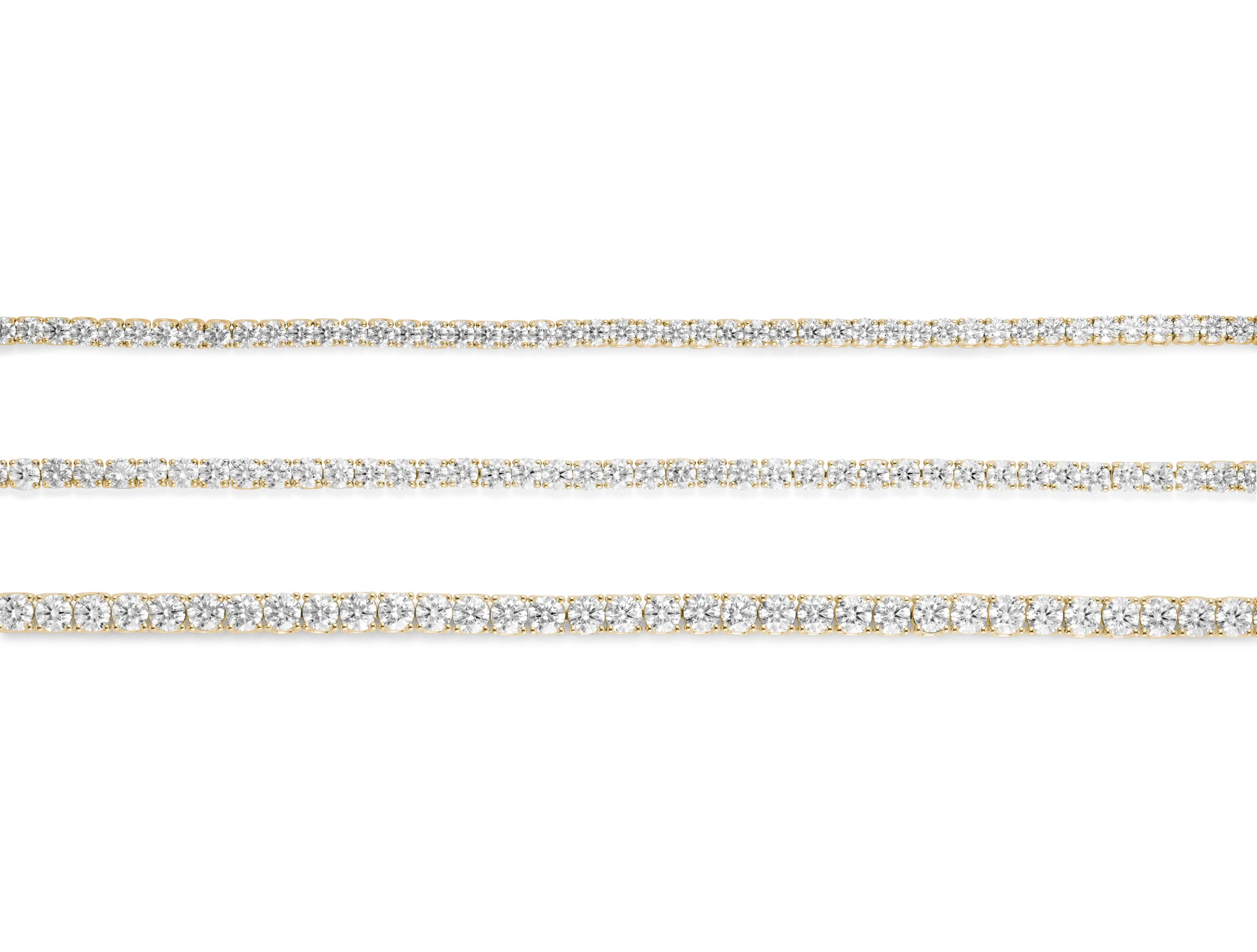 Lab-Grown Diamond Small Tennis Bracelet - E-F color, 7" length | White