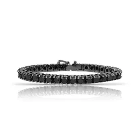 Large Black Diamond Tennis Bracelet