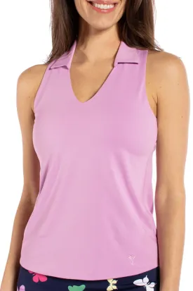 Lavender Sleeveless Lisa Sport Polo