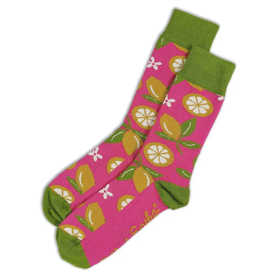 Lemonade - Australian Cotton Socks - Pink