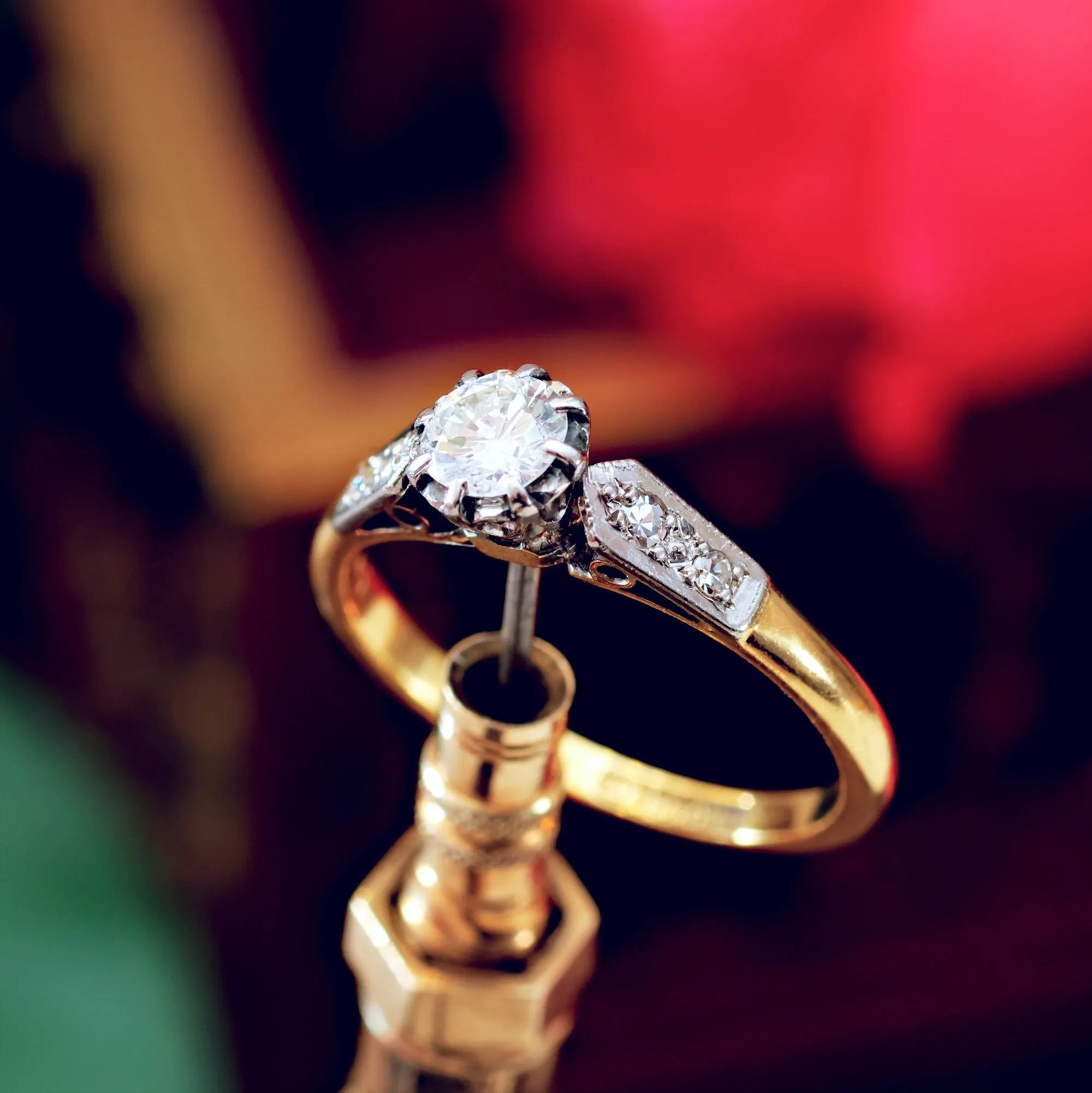 Loveliest Vintage Diamond Solitaire Engagement Ring