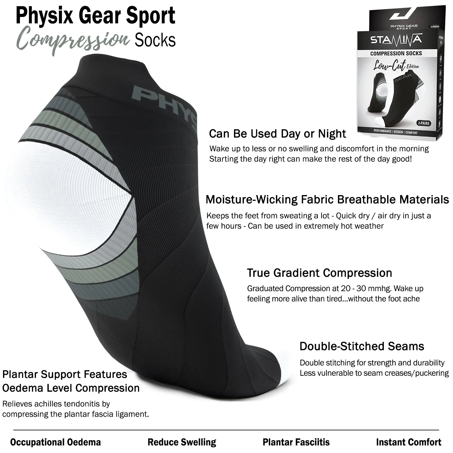 Low Cut Compression Socks - Comfort and Support for Active Feet