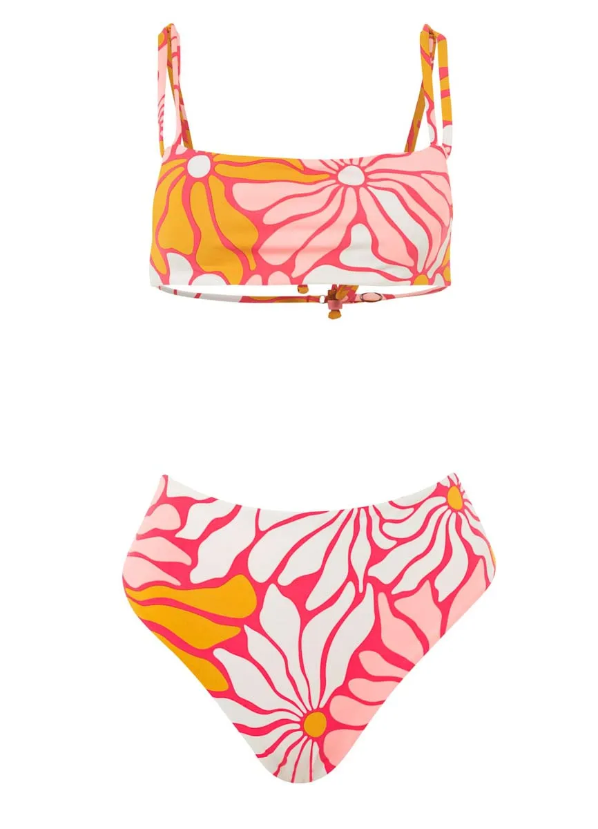 Maaji Dali Flowers Sully High Rise/High Leg Bikini Bottom