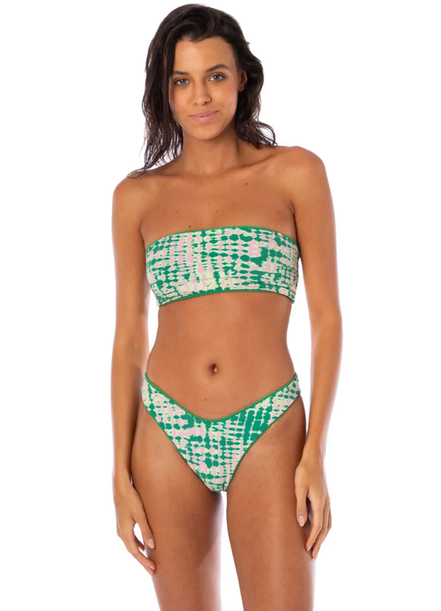 Maaji Enchanting Emerald Splendour Regular Rise Thin Side Bikini Bottom